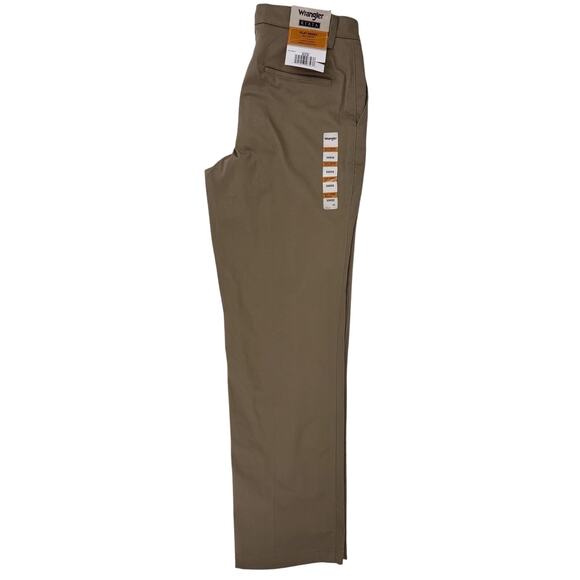 NEW Wrangler Riata Pants Tan 33x32 Chinos Relaxed Fit Stretch Flat Front NWT - Picture 6 of 10